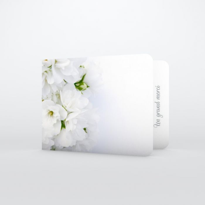 Carte Remerciement Deces Bouquet Blanc Du Souvenir Planet Cards