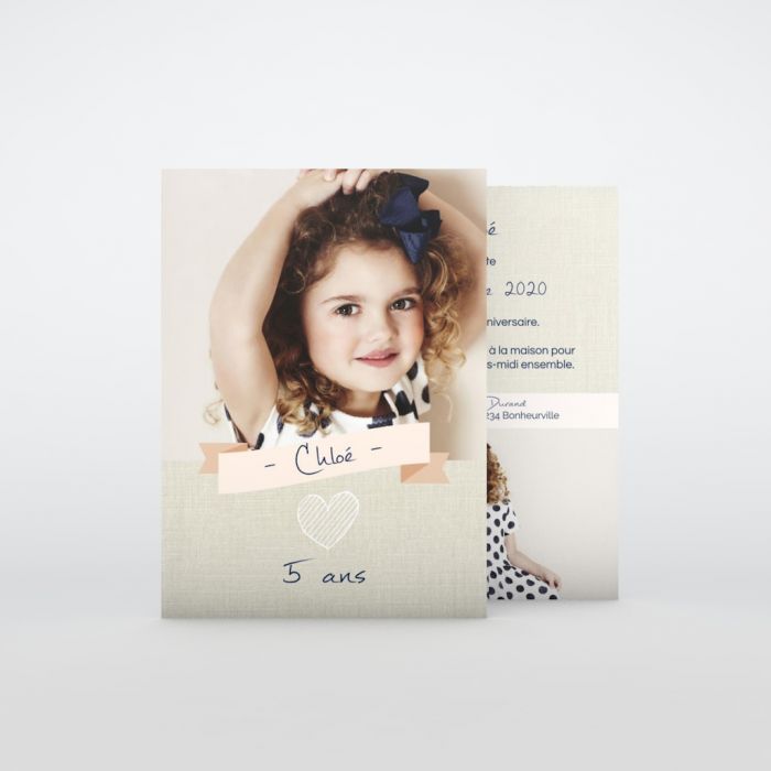 Invitation Anniversaire Enfant Coeur De Lin Planet Cards