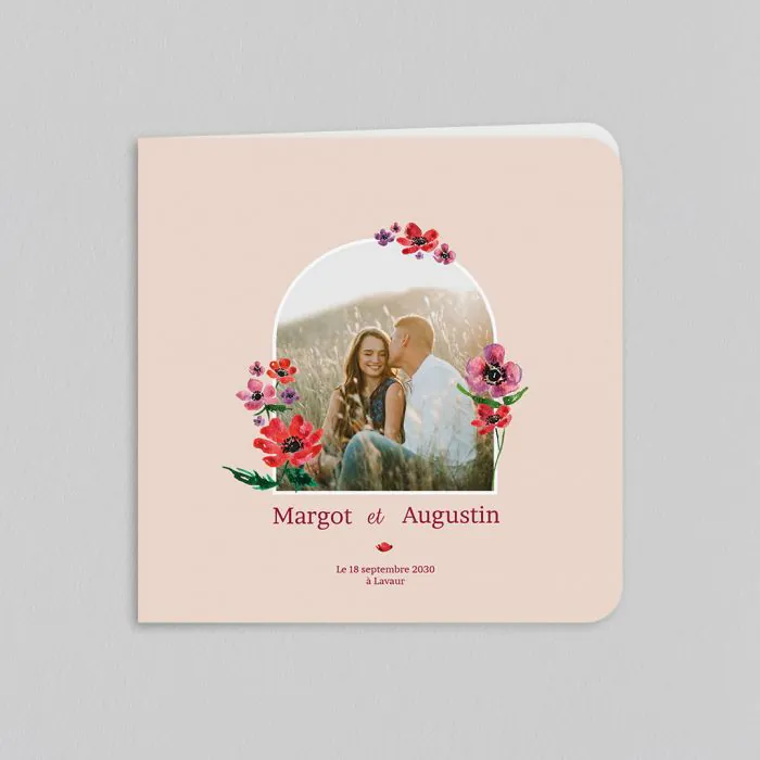 Album photo Notre Mariage fleuri 30x30 souple │ Planet Cards