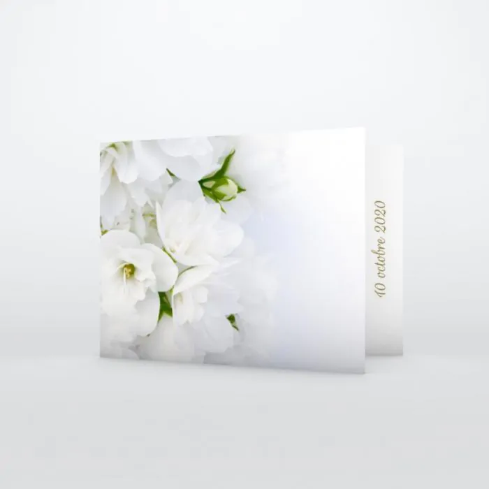 Faire part mariage Fleurs blanches │ Planet Cards