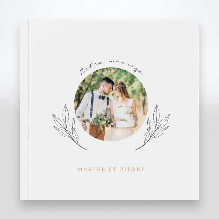 Album photo Notre Mariage fleuri 30x30 souple │ Planet Cards