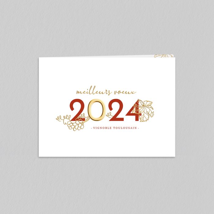 Bonne Année 2024 - Lot De 5 Cartes De Voeux Professionnelles