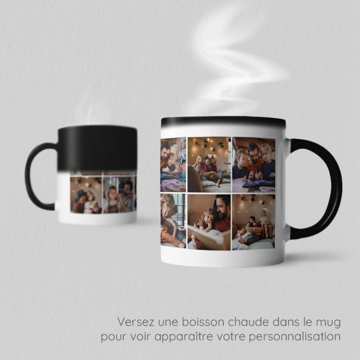 Mug en céramique blanc personnalisé avec Texte et Photo · Cadeau pratique  pour amateur de café