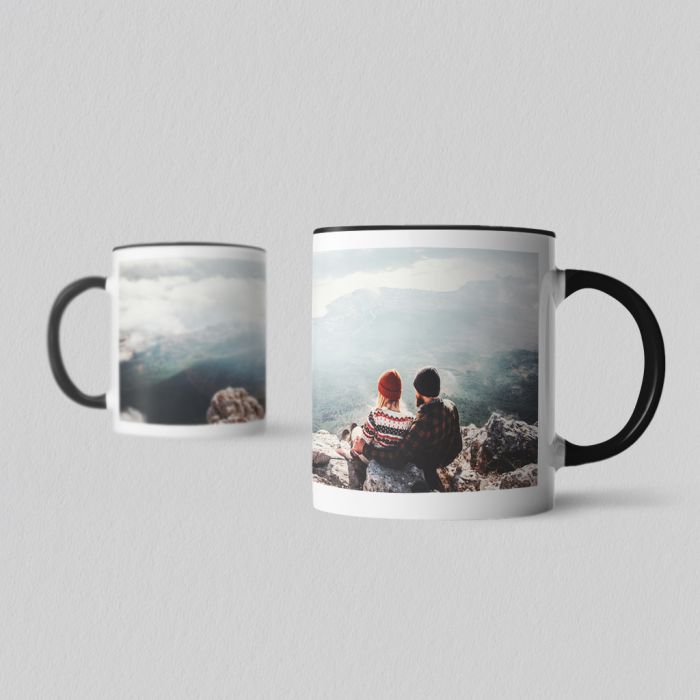 Mug noir, mug rouge ou autre mug de couleur avec vos photos