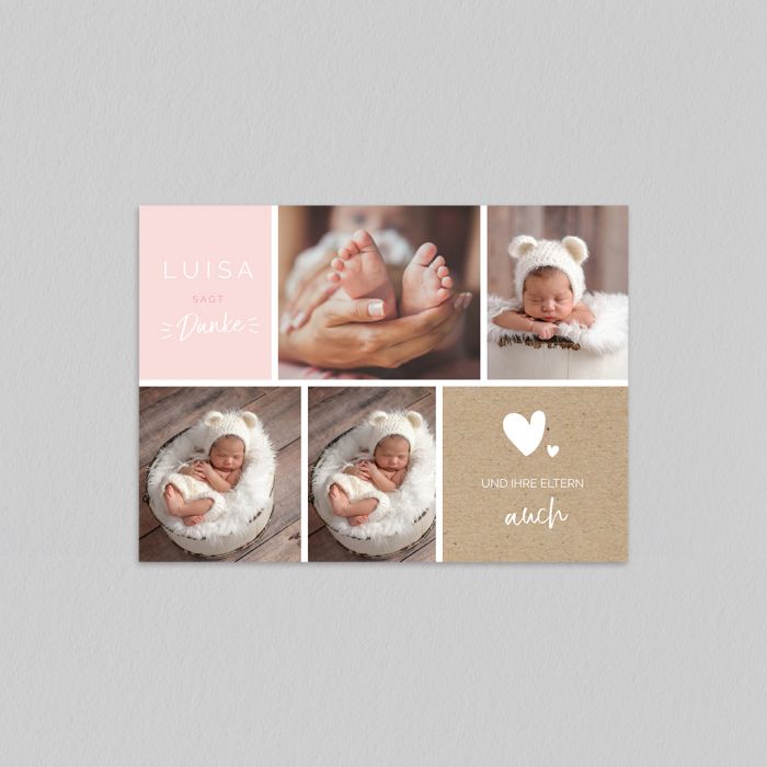 Details about   Personalisiertes Foto Geburt Ankündigung Dankeskarten Baby Girl 