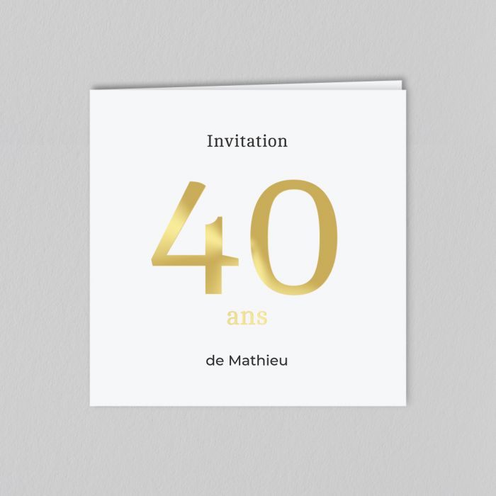 Invitation anniversaire 40 ans, carte invitation anniversaire │Planet Cards
