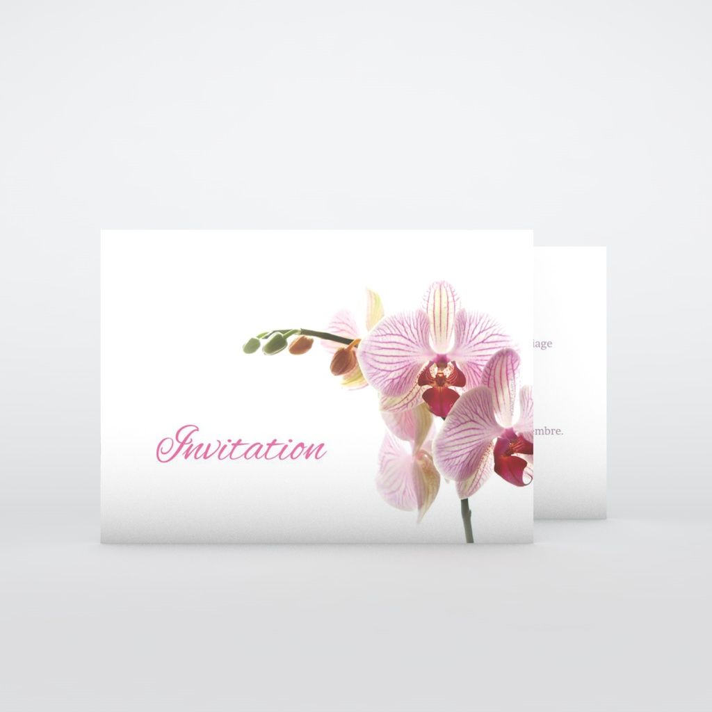 Invitation Mariage Orchidee Rose Planet Cards