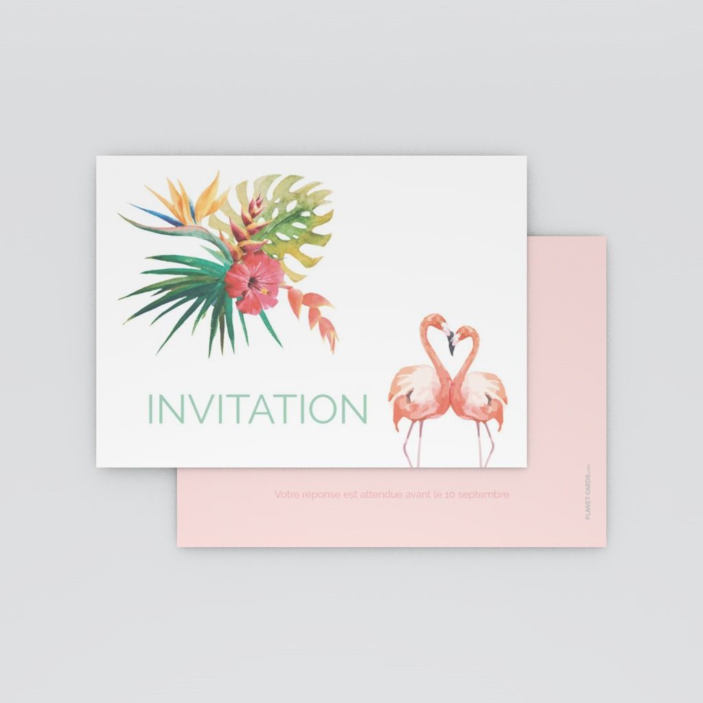 Invitation Mariage Tropical Planet Cards