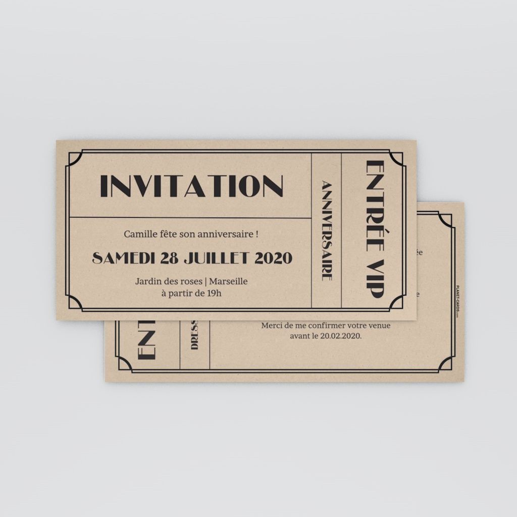 Invitation anniversaire 40 ans, carte invitation anniversaire │Planet Cards