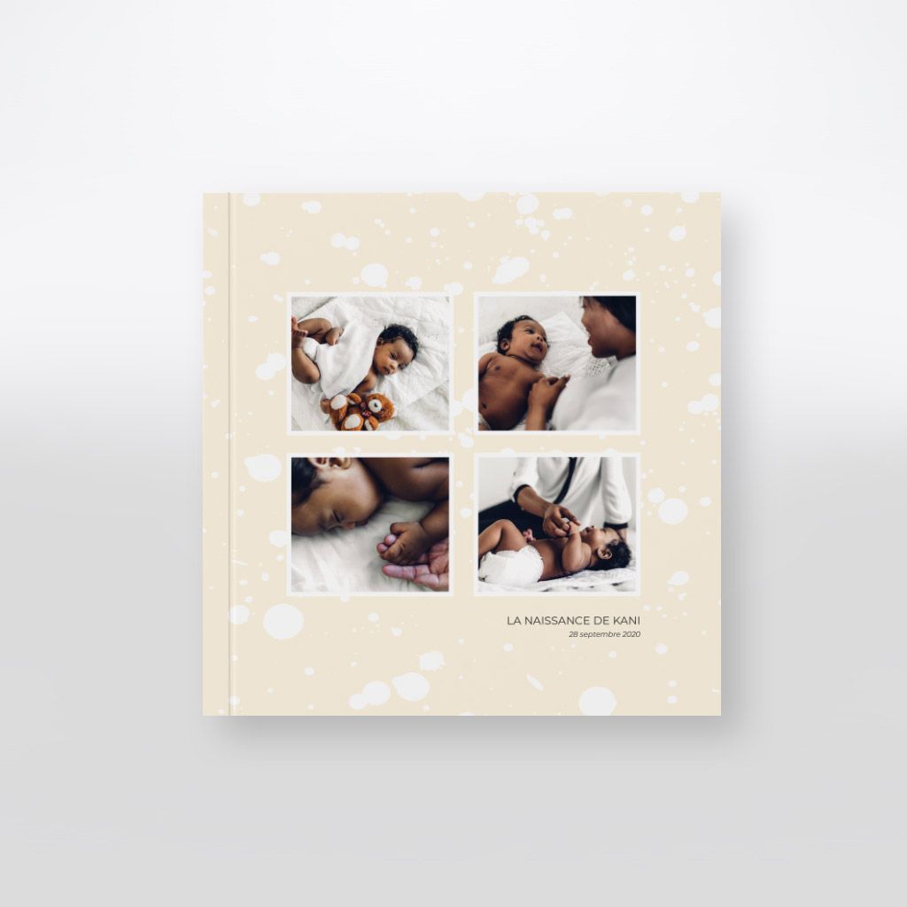 Album photo Abstrait Cadre Jaune 20x20 Souple │ Planet Cards